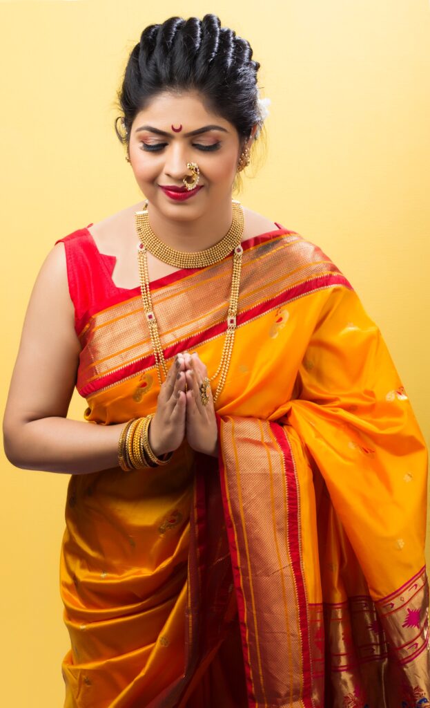 Indian Ethnic Sarees - Yellow Kanjivaram