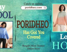 Two models in stylish Indo-Western summer cotton kurtis from Poridheo, posing confidently in breathable, breezy outfits perfect for hot weather.
